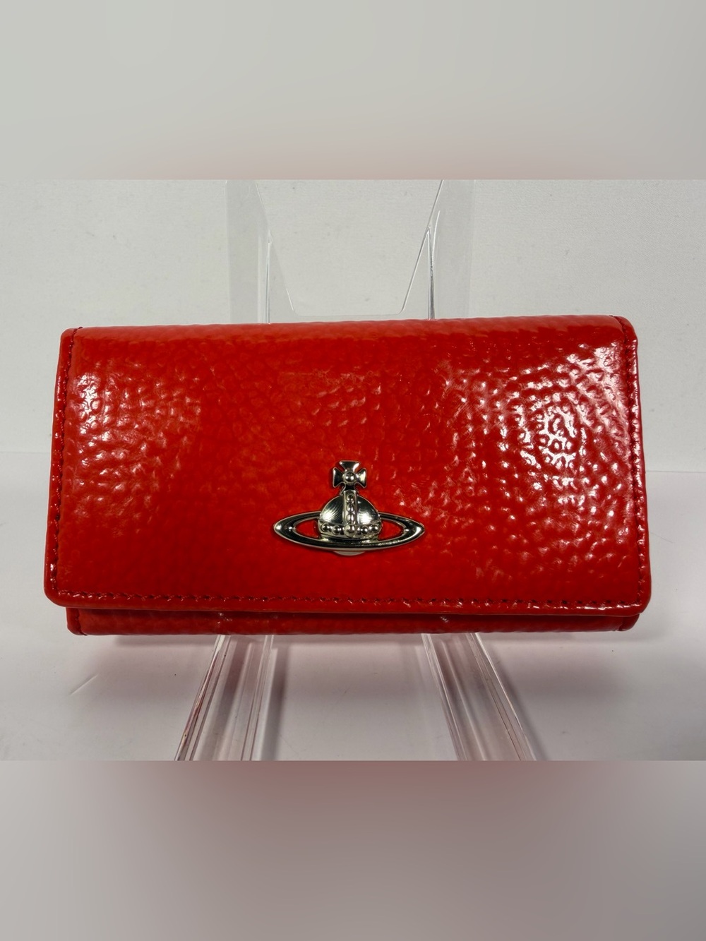 2147: Vivienne Westwood Accessories Orb Red Patent Leather 6-Key Case